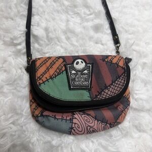 The Nightmare Before Christmas Canvas Shoulder Bag Purse "Stitched" Travel Rare!